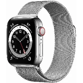 Смарт-часы Apple Watch Series 6 GPS + Cellular 40 мм, Aluminum Case, серебристый/серебристый Milanese Loop